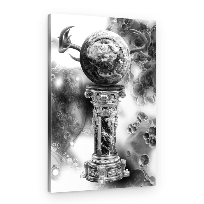 Surreal Lion Sphere – Canvas Print