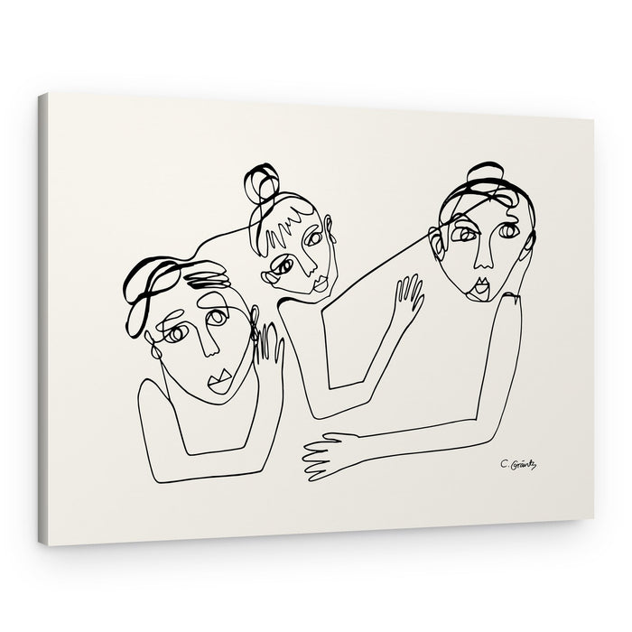 Serene Abstract Faces – Canvas Print