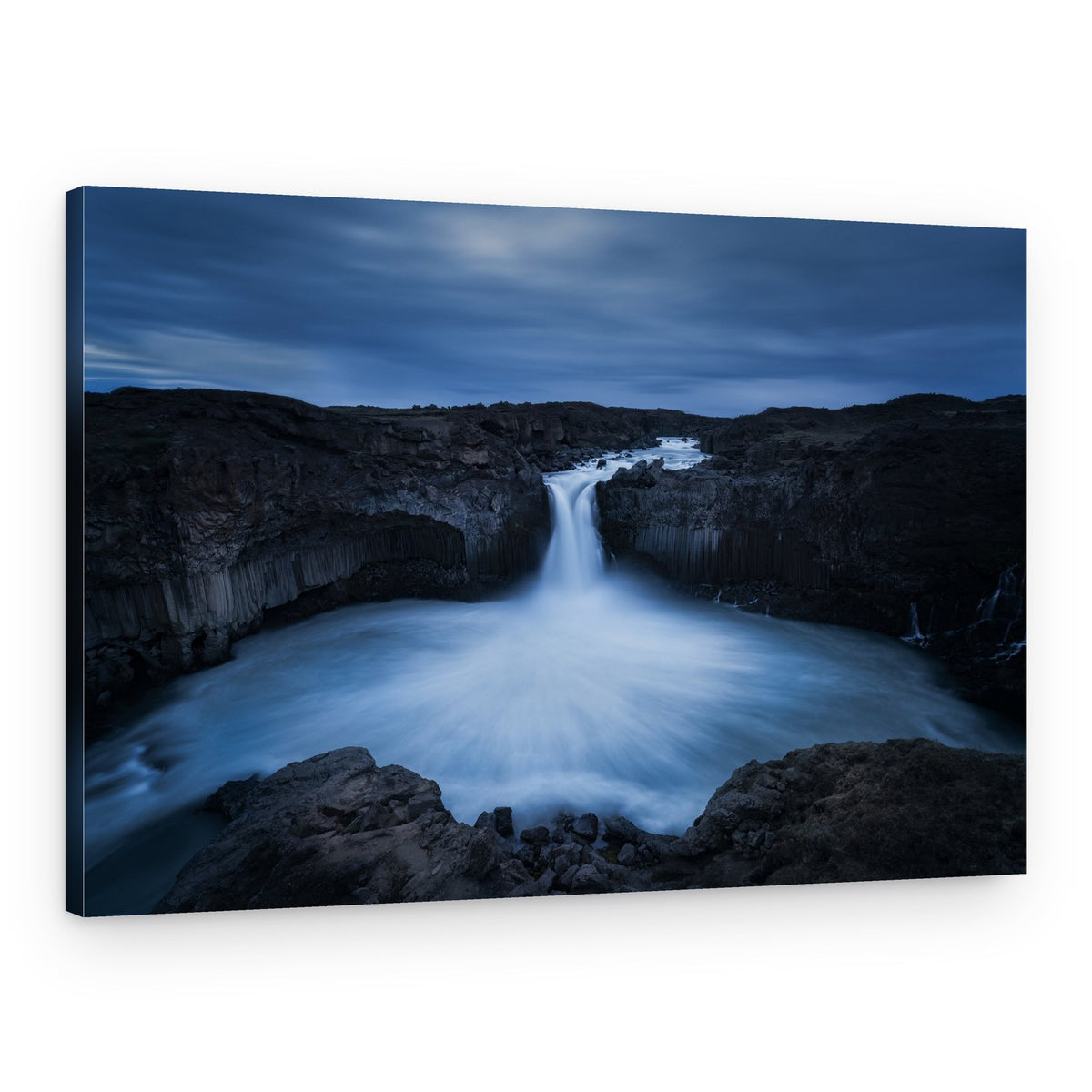 Dramatic Basalt Waterfall – Canvas Print