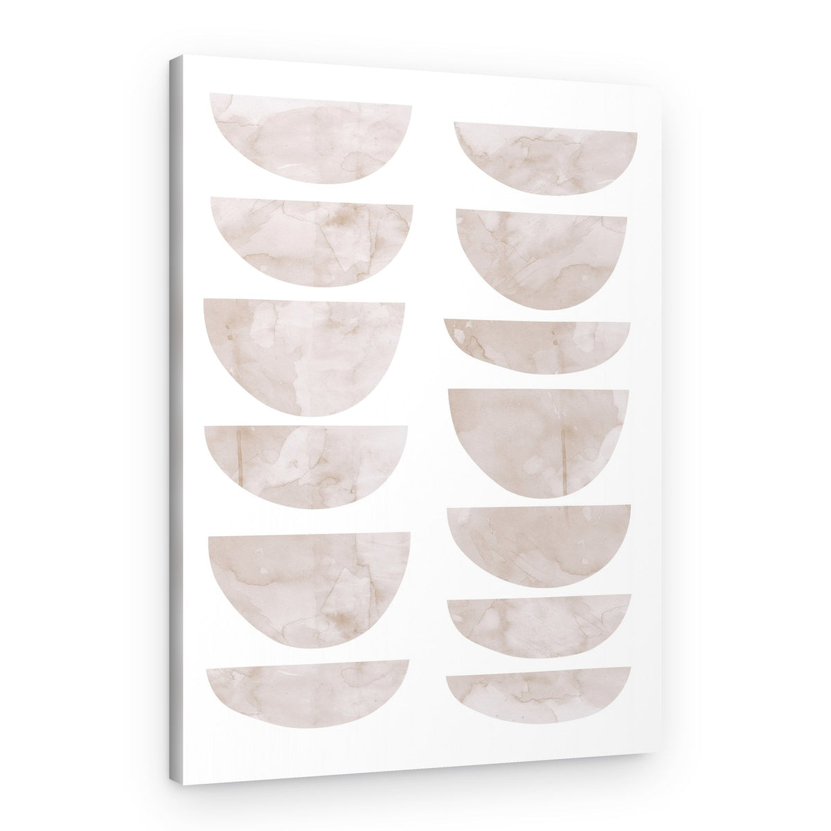 Neutral Marble Half Circles – Canvas Print