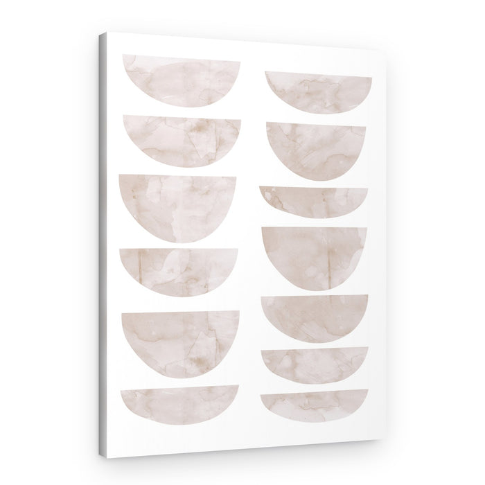Neutral Marble Half Circles – Canvas Print