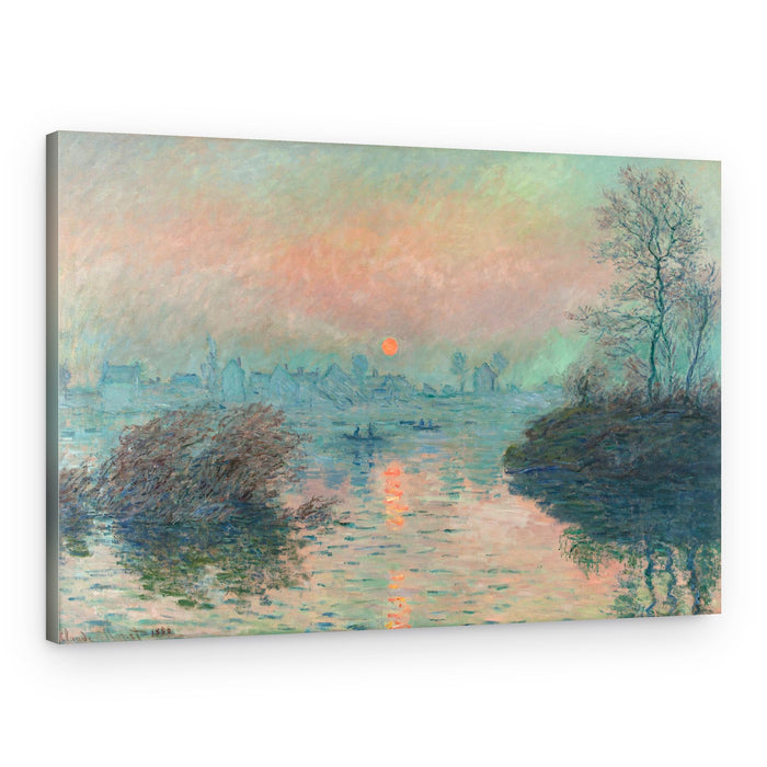 Sun Setting On the Seine At Lavacourt (1880) Claude Monet – Canvas Print
