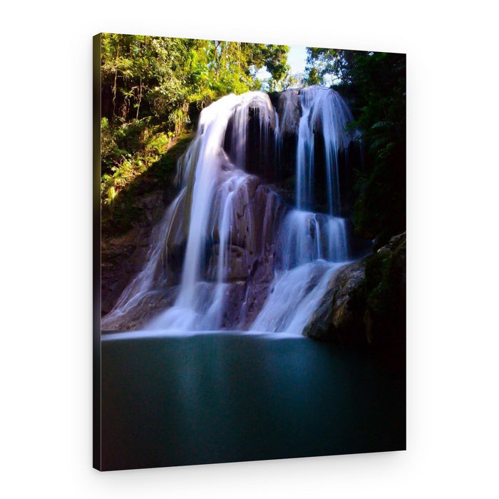 Serene Jungle Waterfall – Canvas Print