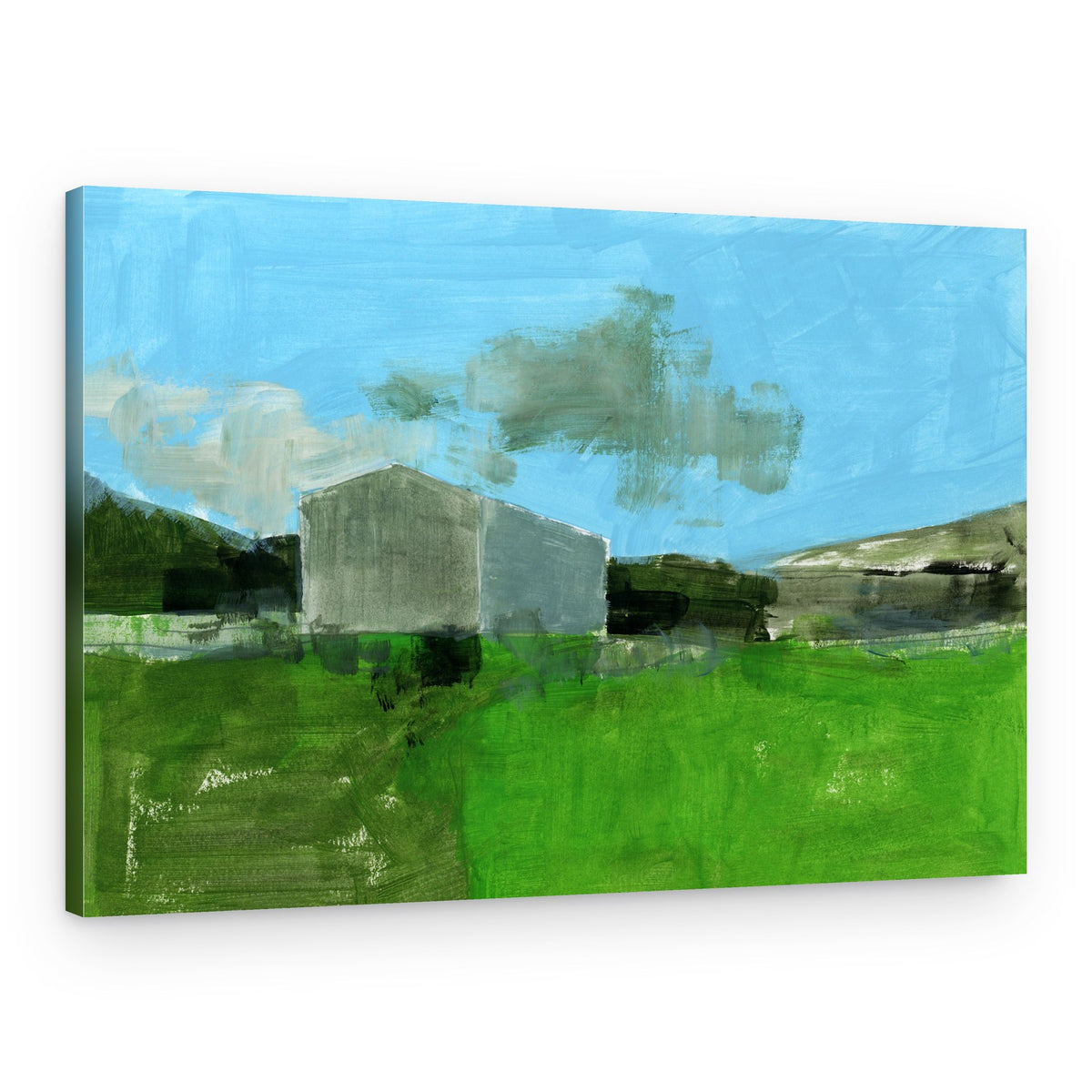 Green Field Barn – Canvas Print