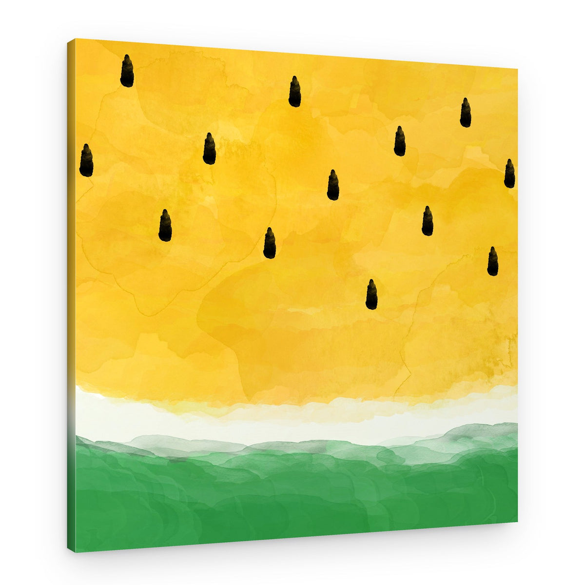 Vibrant Yellow Watermelon – Canvas Print
