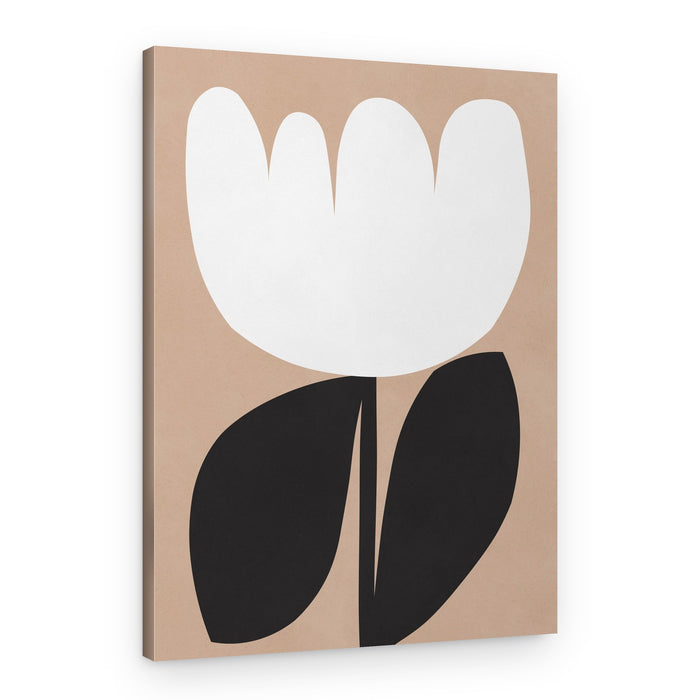 Minimalist White Flower – Canvas Print