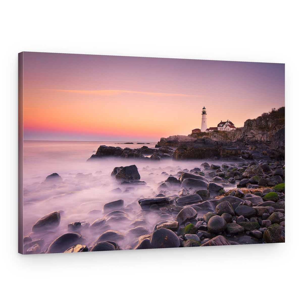 Portland Head Sunset Glow – Canvas Print