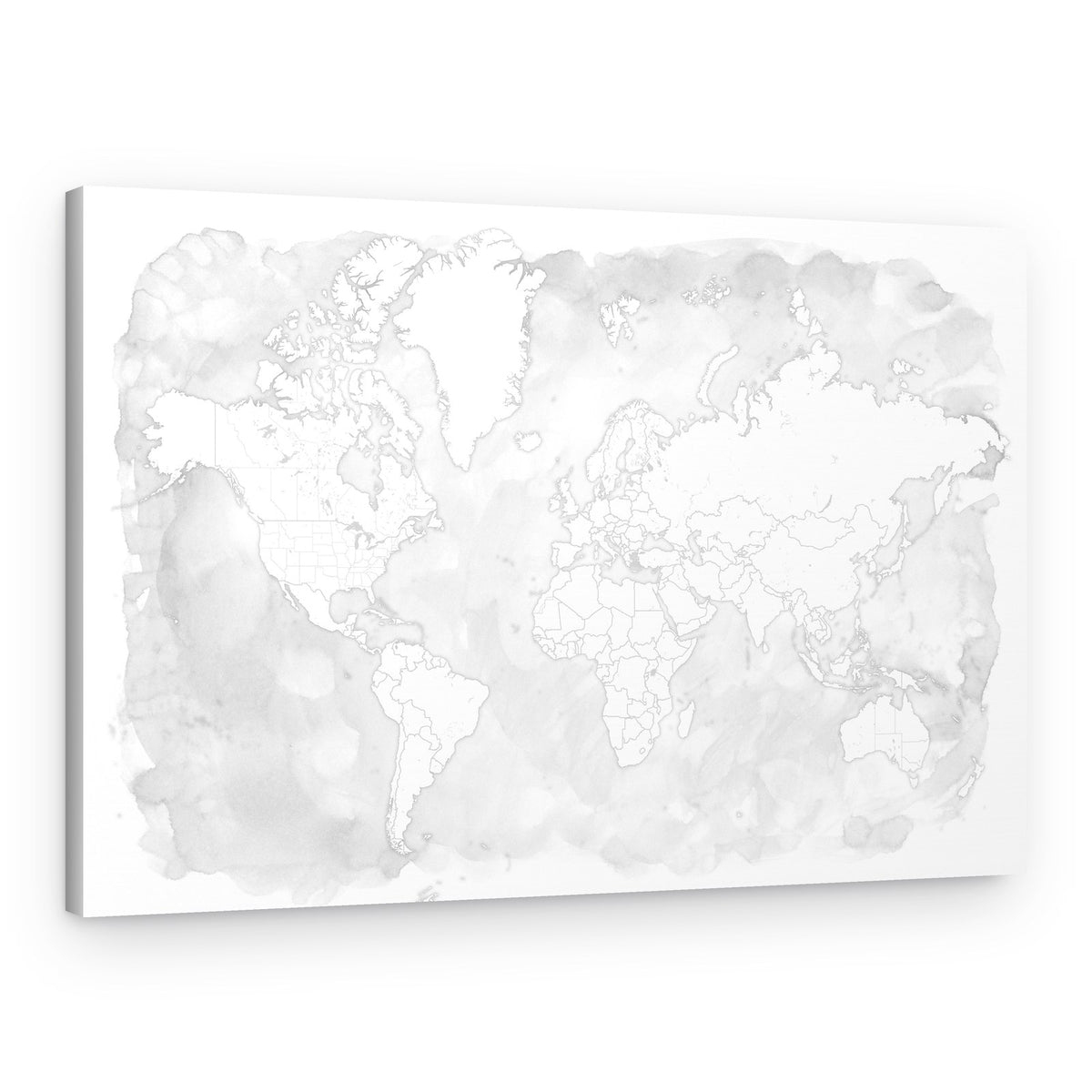 Watercolor World Map – Canvas Print