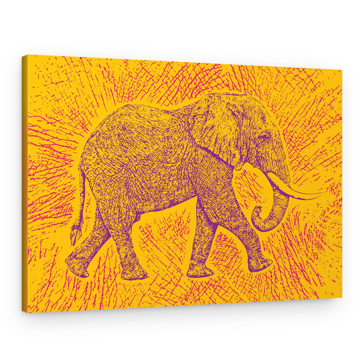 Bold Graphic Elephant – Canvas Print