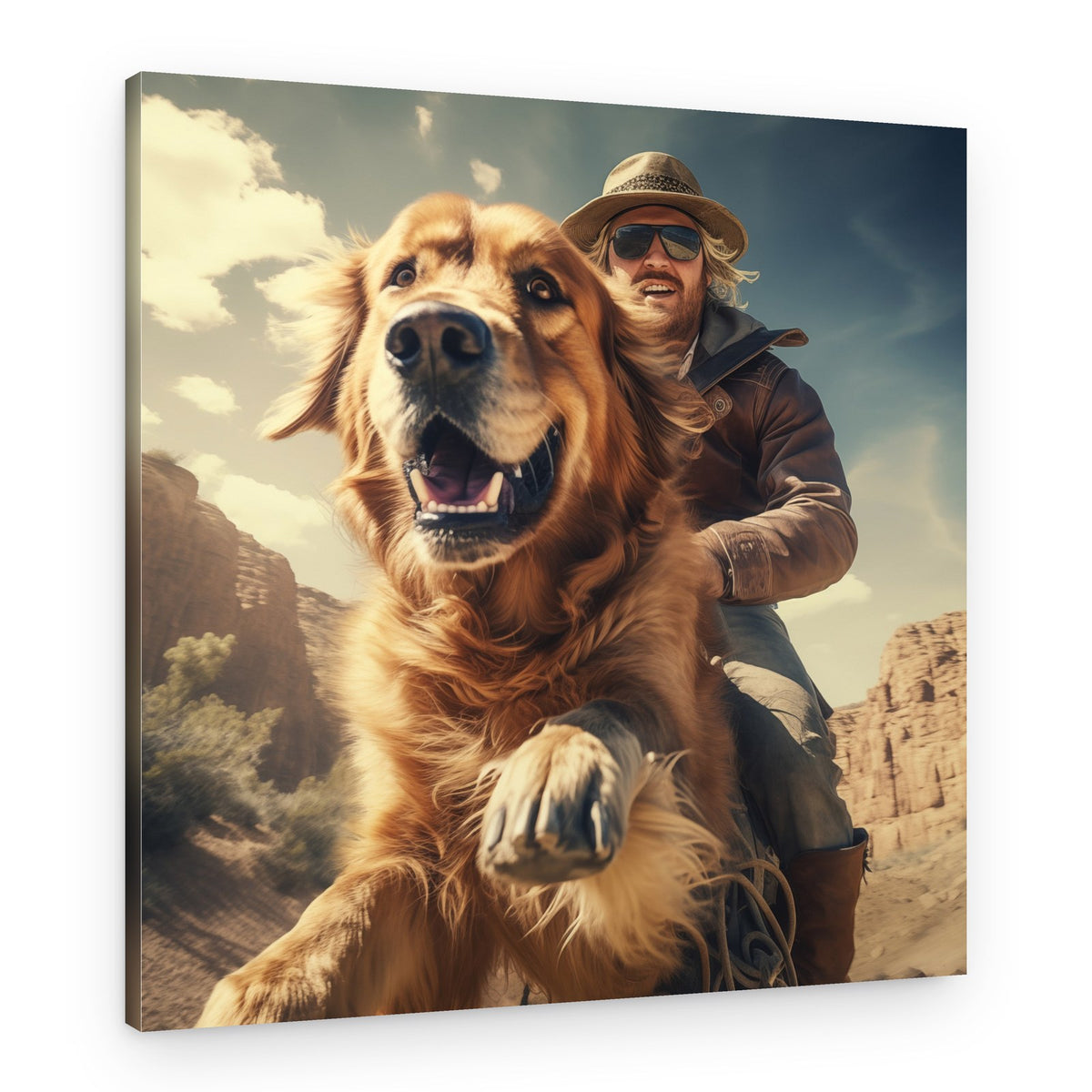 Golden Retriever Adventure – Canvas Print