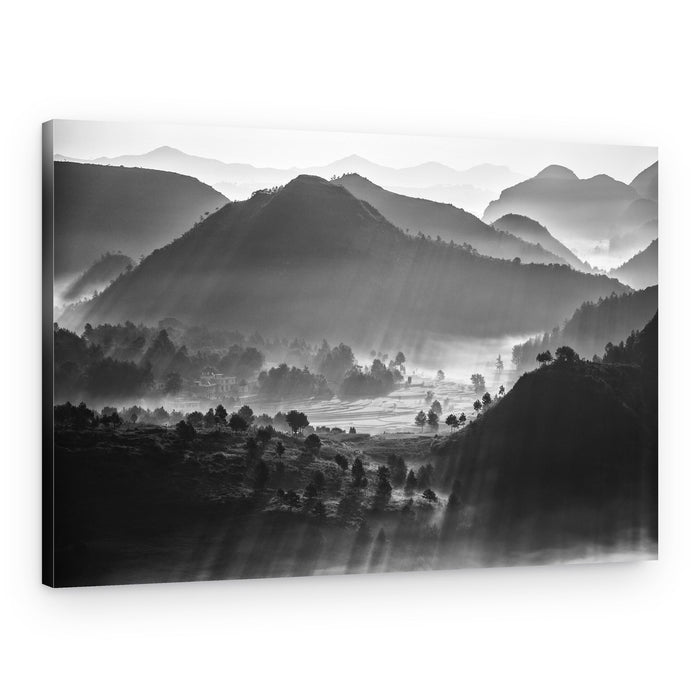 Misty Mountain Dawn – Canvas Print