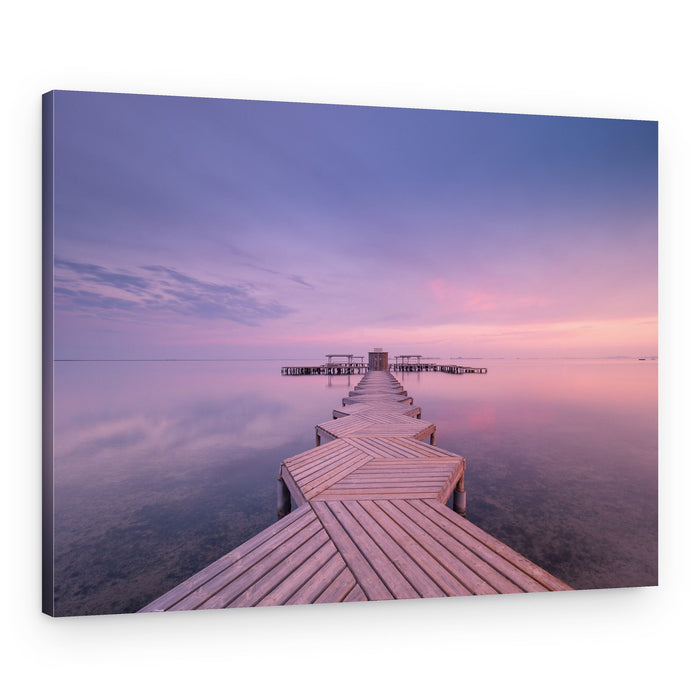 Pastel Pier Sunset – Canvas Print