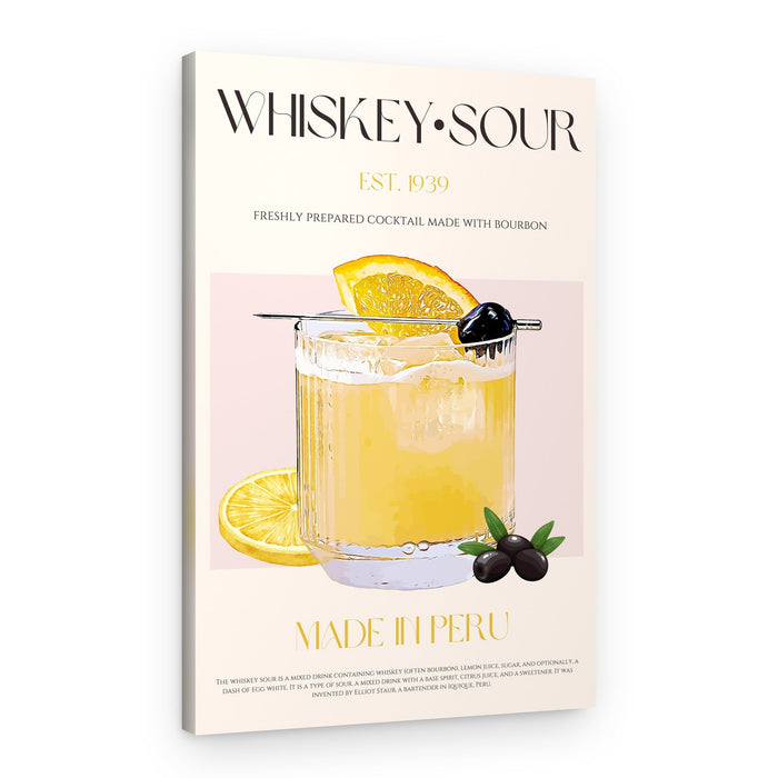Classic Whiskey Sour – Canvas Print