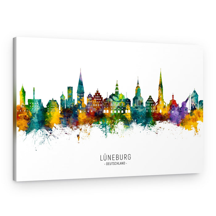 Colorful Lüneburg Skyline – Canvas Print