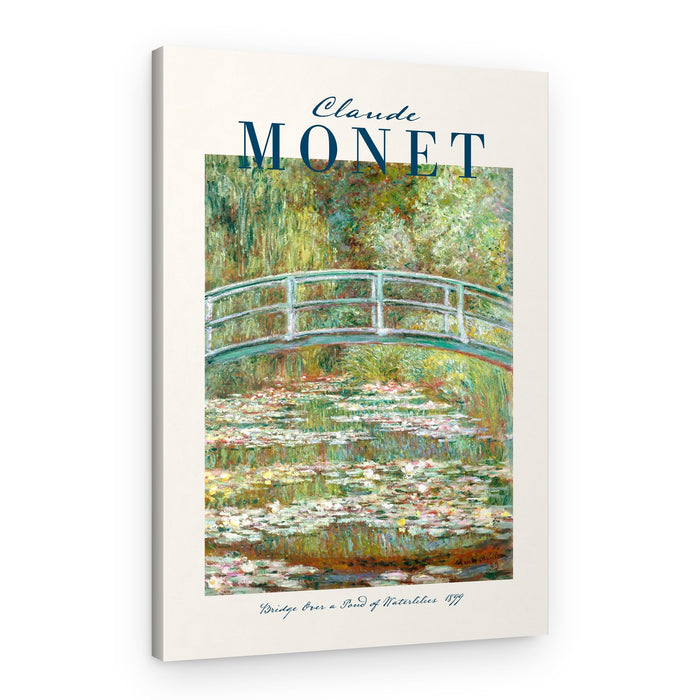 Water Lilies Bridge Pond – Canvas Print
