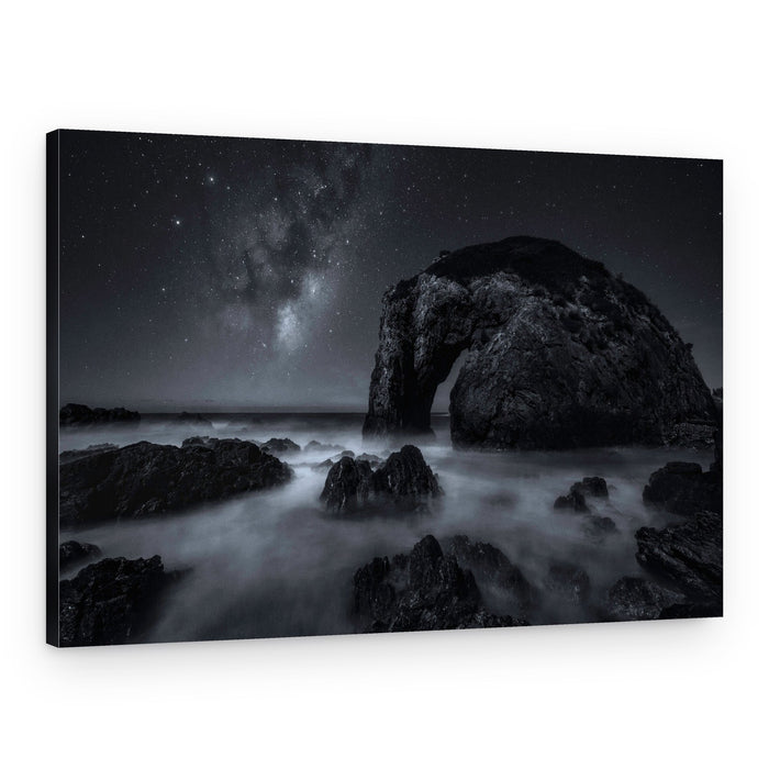 Milky Way Sea Arch Night – Canvas Print