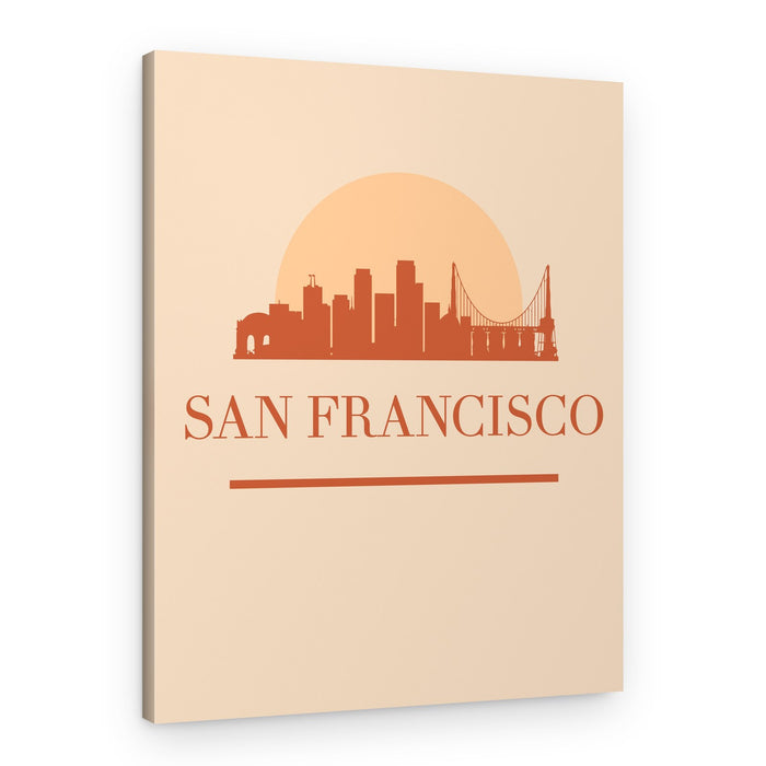 San Francisco Golden Sunset – Canvas Print