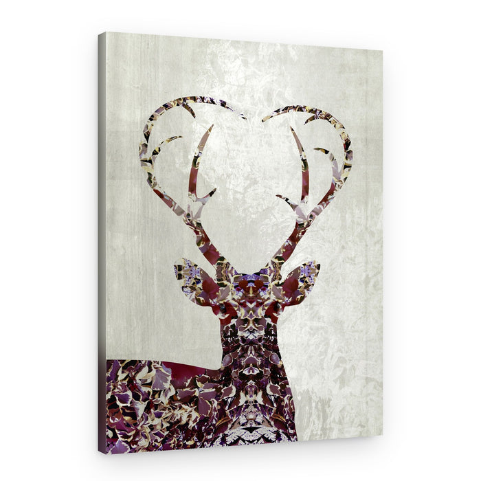 Heart Antlers Stag – Canvas Print