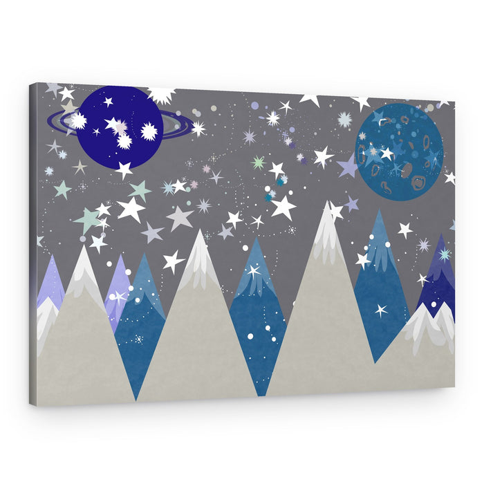 Dreamy Mountain Night Sky – Canvas Print