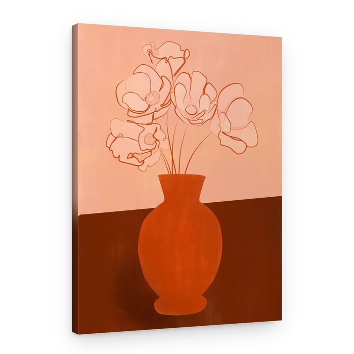 Warm Floral Still Life – Canvas Print