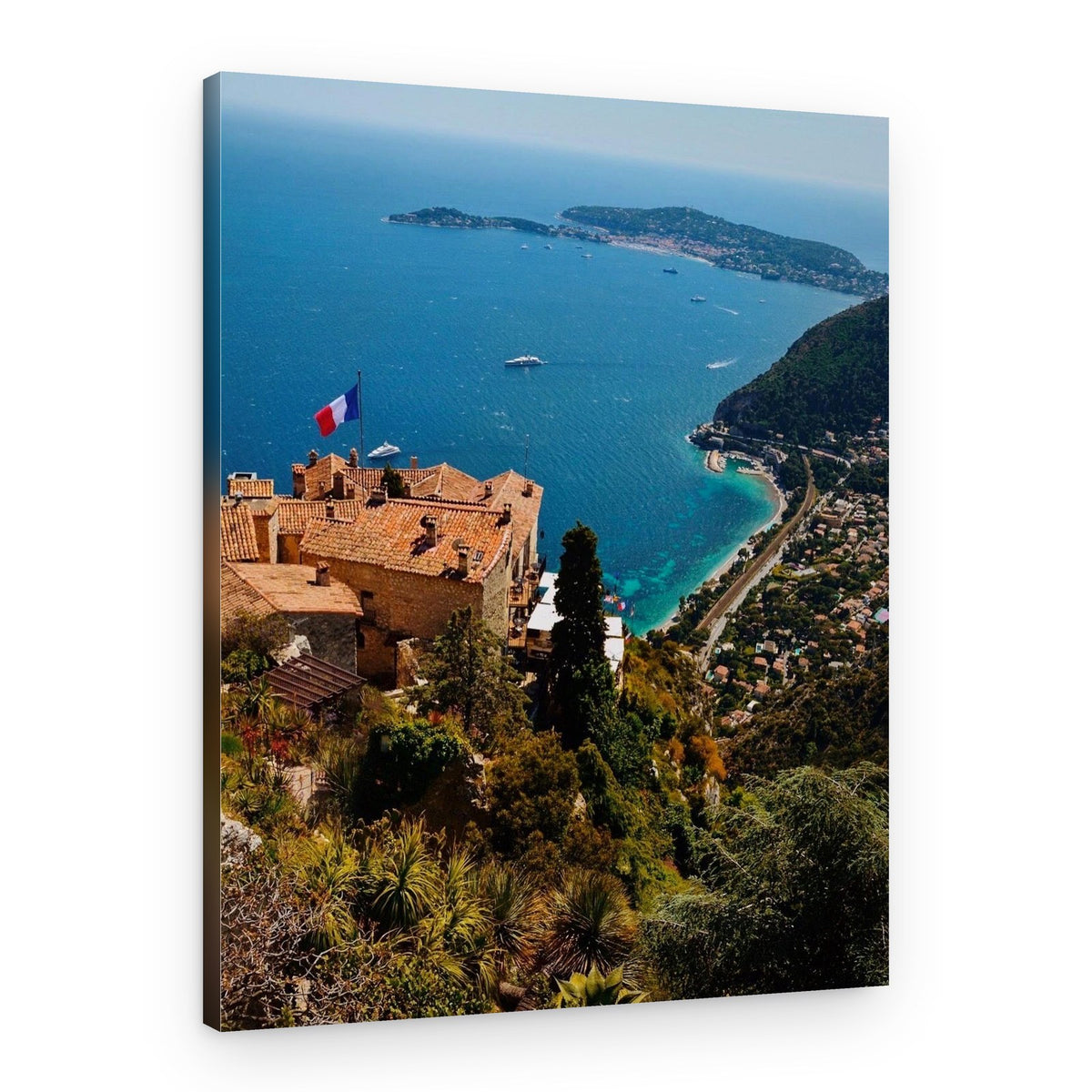French Riviera Cliffside Village – Canvas Print