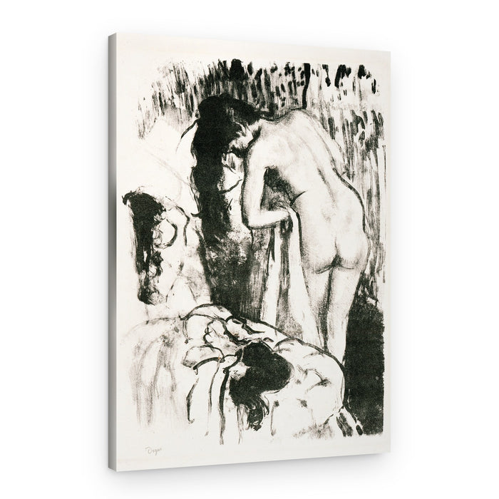Nude Woman Standing, Drying Herself No.2 – Canvas Print