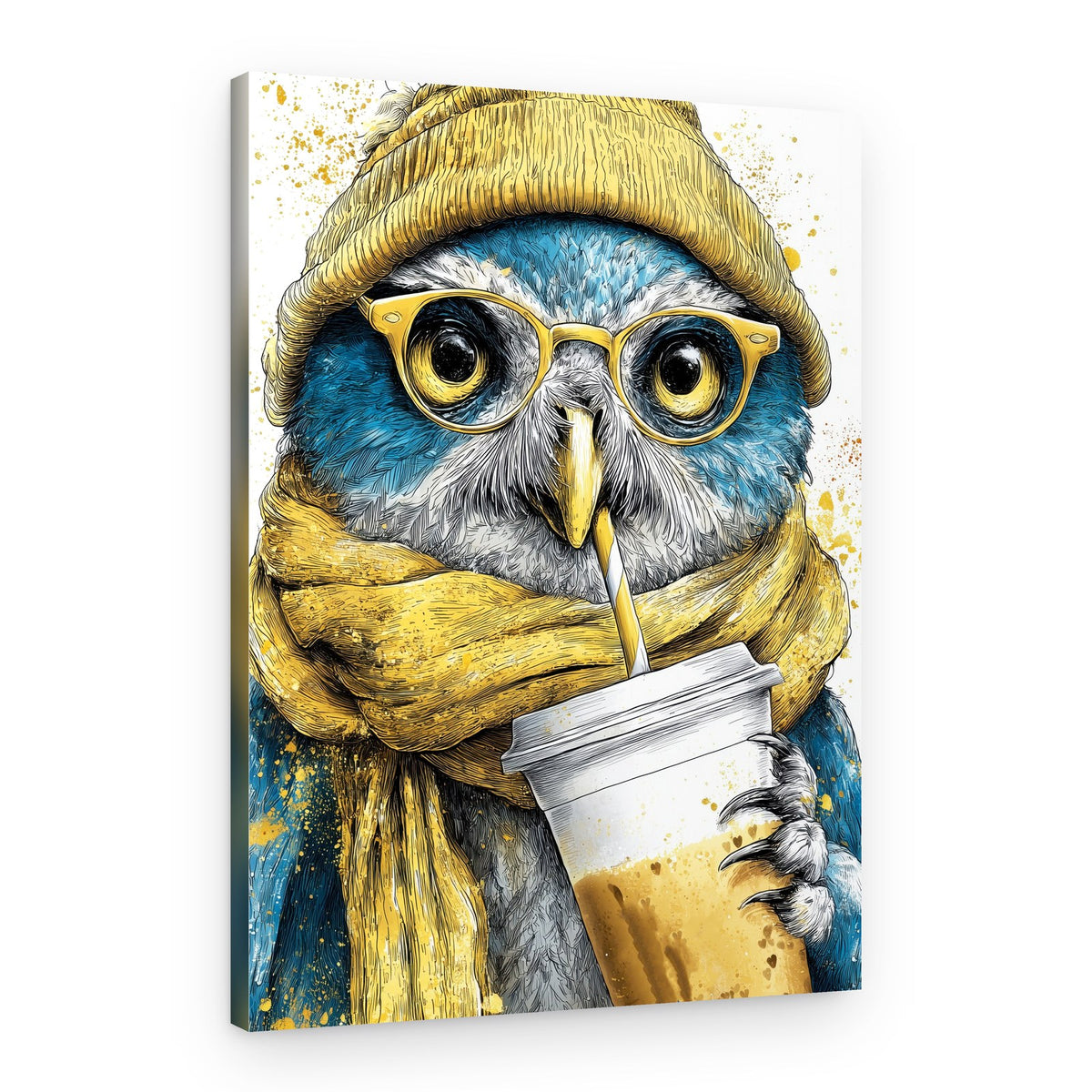 Cool Owl Coffee – Canvas Print