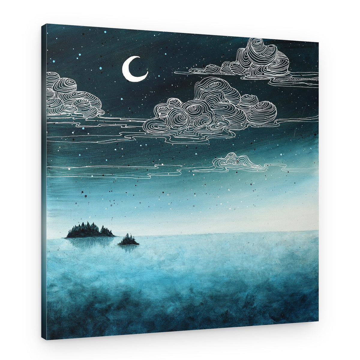 Moonlit Island Night – Canvas Print