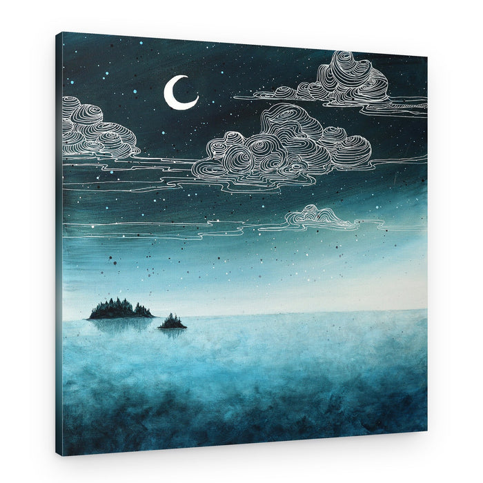 Moonlit Island Night – Canvas Print