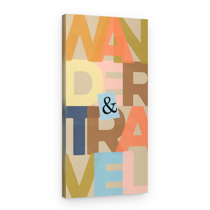 Wander And Travel Words – Canvas Print