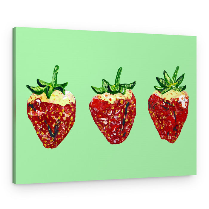 Vibrant Red Strawberries – Canvas Print