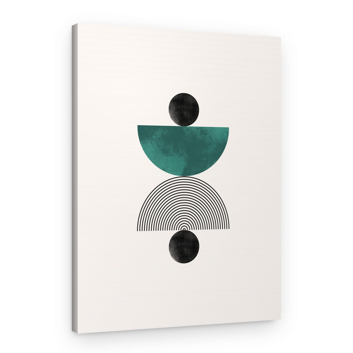 Geometric Teal Balance – Canvas Print