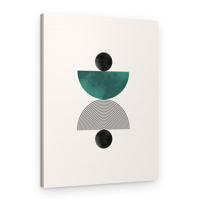 Geometric Teal Balance – Canvas Print