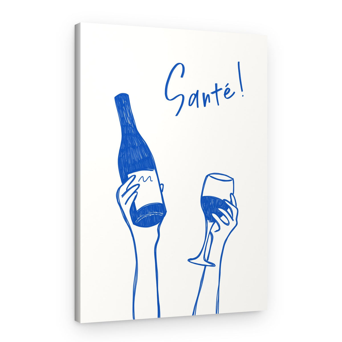Santé Cheers Wine – Canvas Print