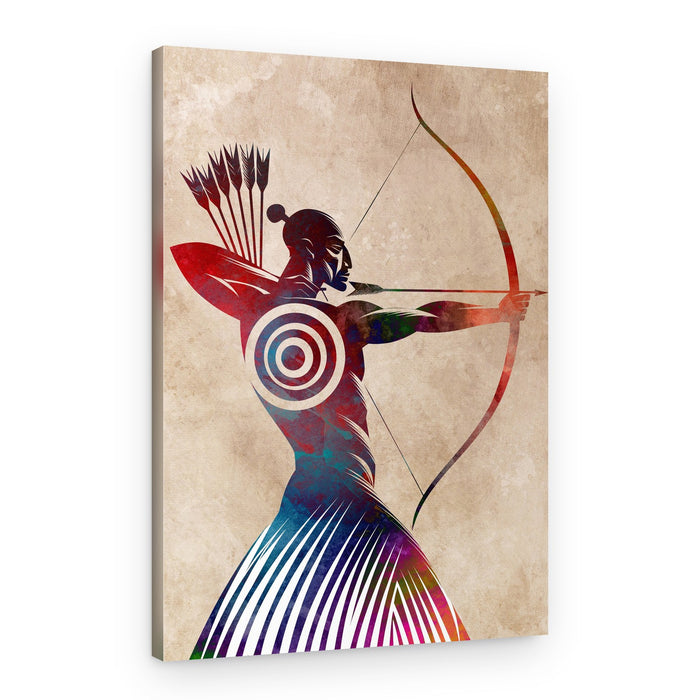 Vibrant Archer's Focus – Canvas Print