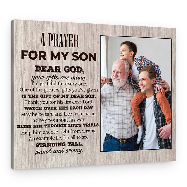 A Prayer For My Son Custom Photo Canvas Print