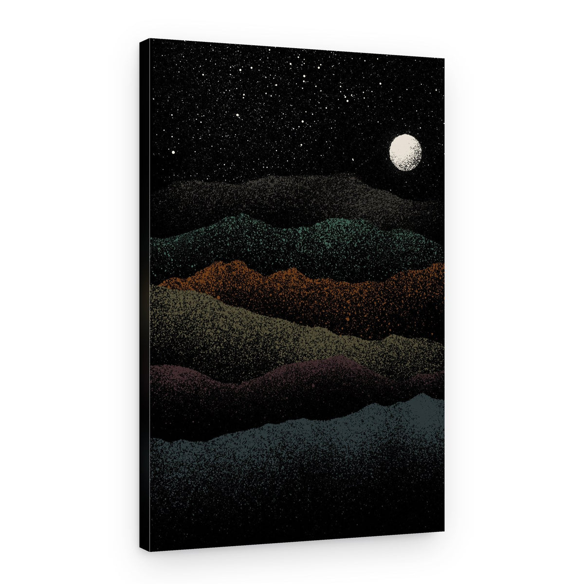 Layered Mountain Night – Canvas Print