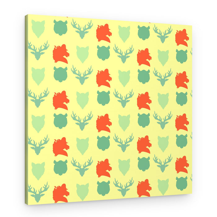 Stylized Animal Pattern – Canvas Print