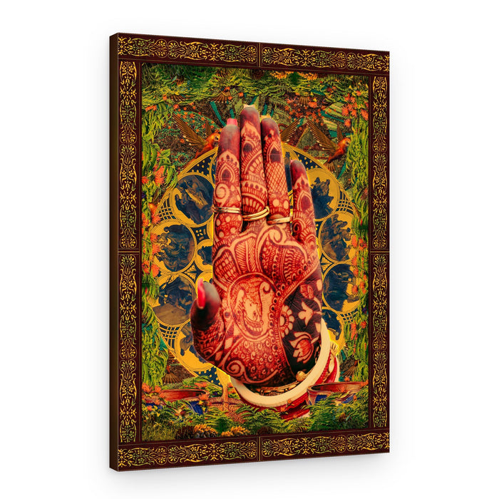 Ornate Mehndi Hand – Canvas Print