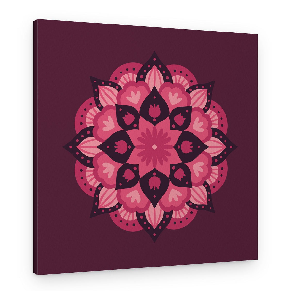 Pink Floral Mandala – Canvas Print