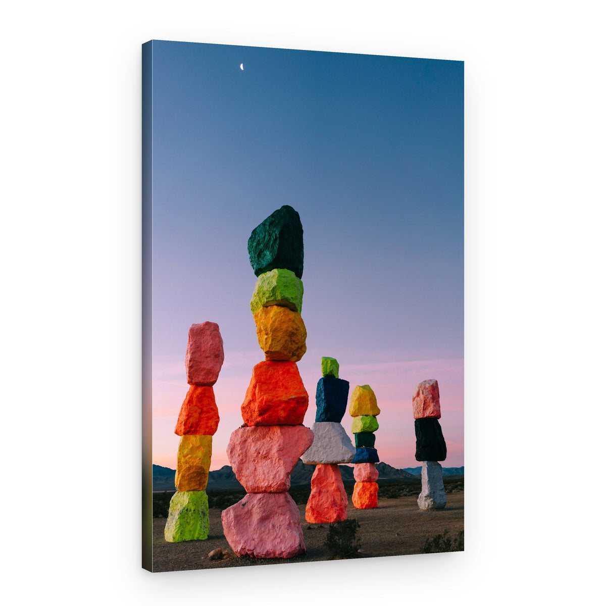 Desert Rainbow Rocks – Canvas Print