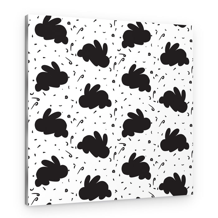 Cute Bunny Pattern – Canvas Print