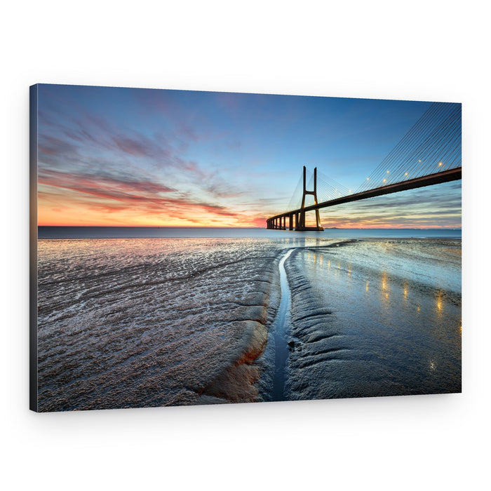 Coastal Bridge Sunset – Canvas Print