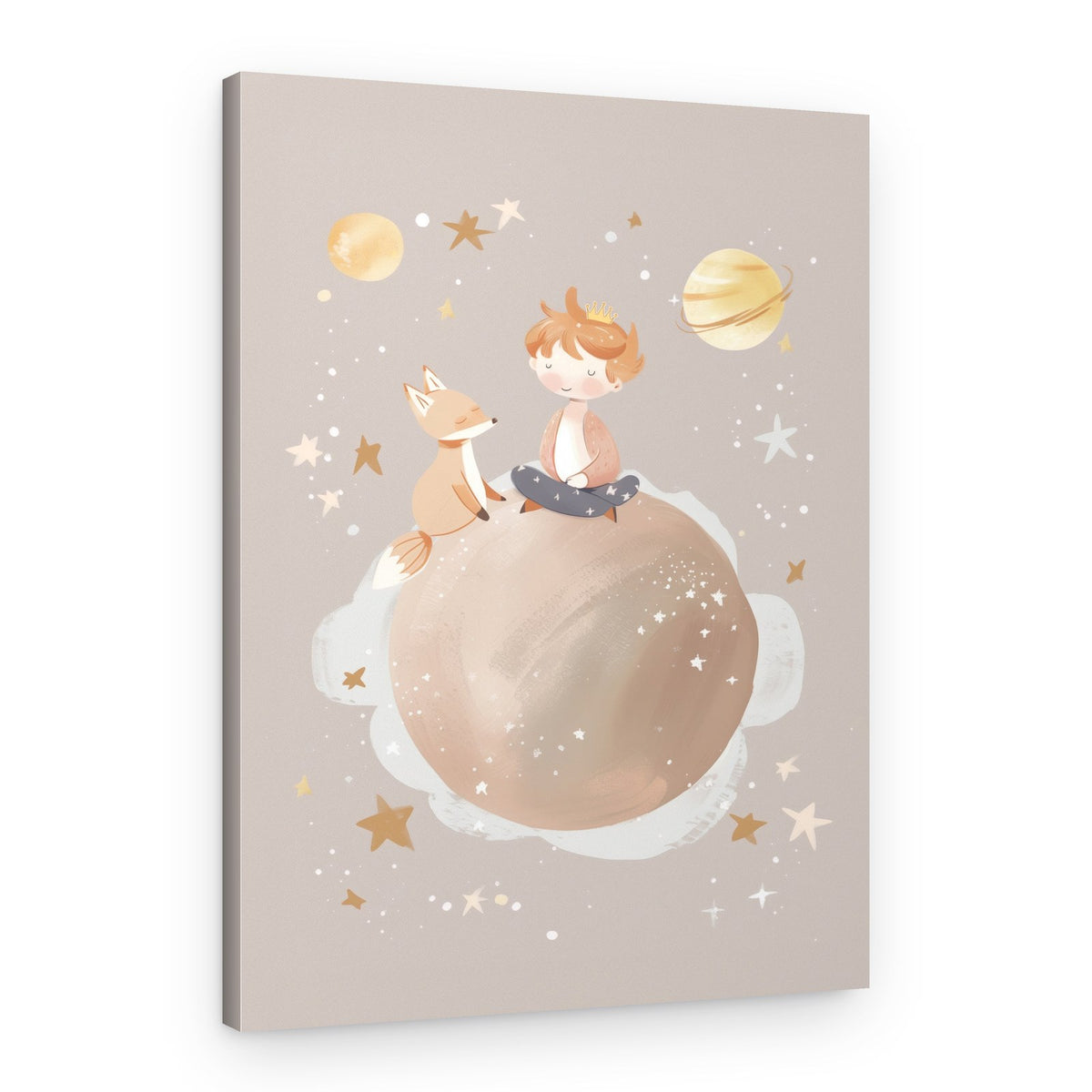 Starry Planet Friendship – Canvas Print
