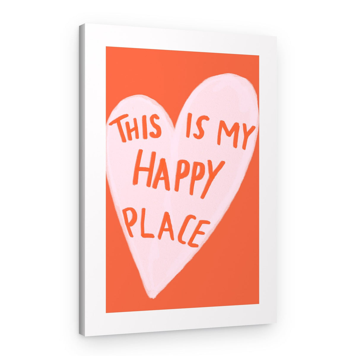 Happy Heart Message – Canvas Print