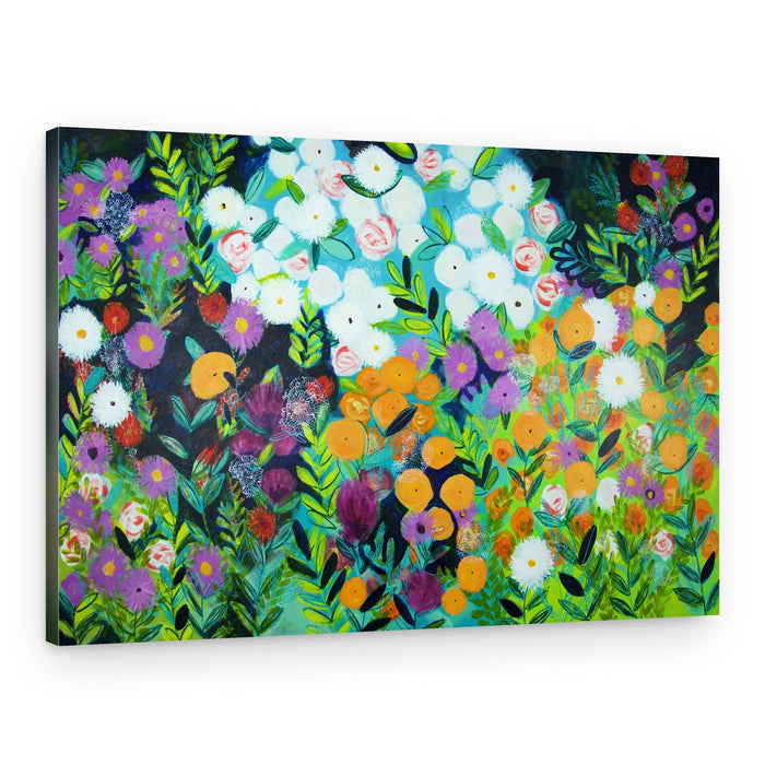 Vibrant Floral Garden – Canvas Print