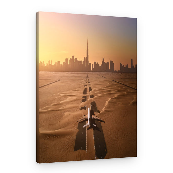 Dubai Golden Hour Takeoff – Canvas Print