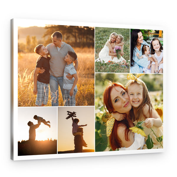 Diagonal Split Collage Custom Canvas Print