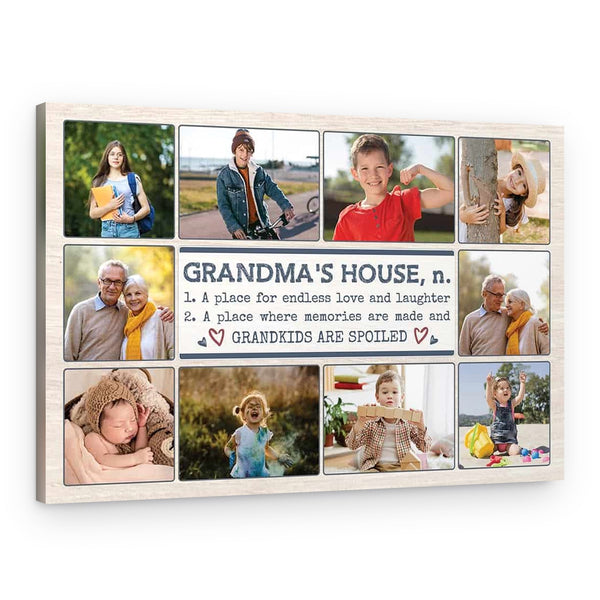 Grandma’s House Definition Custom Canvas Print