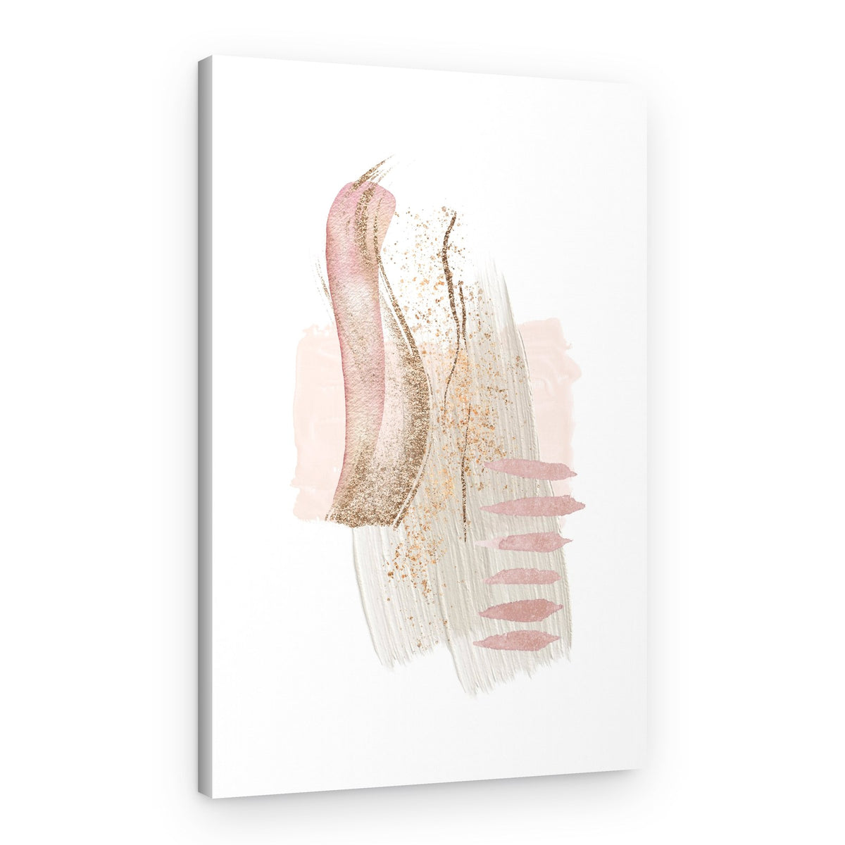 Golden Blush Strokes – Canvas Print